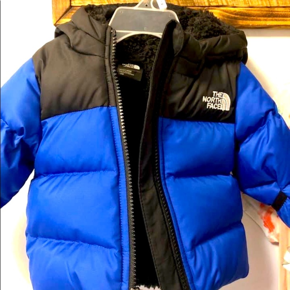 Infant Blue & Black North Face Jacket